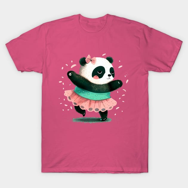 Ballerina Panda T-Shirt by keelezibel